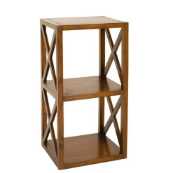 Rangement 2 cases avec croisillons en bois mindi - EDEN