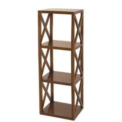 Rangement 3 Cases Croisillons Bois Mindi 40 Cm - EDEN