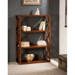 Rangement croisillons 3 niveaux en bois mindi - EDEN