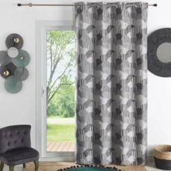 Rideau ameublement en jacquard 140x260 ASIA - gris