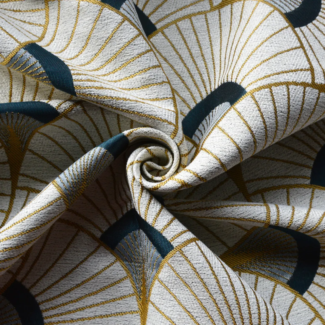 Rideau ameublement jacquard 140x260 CLUBY - ocre