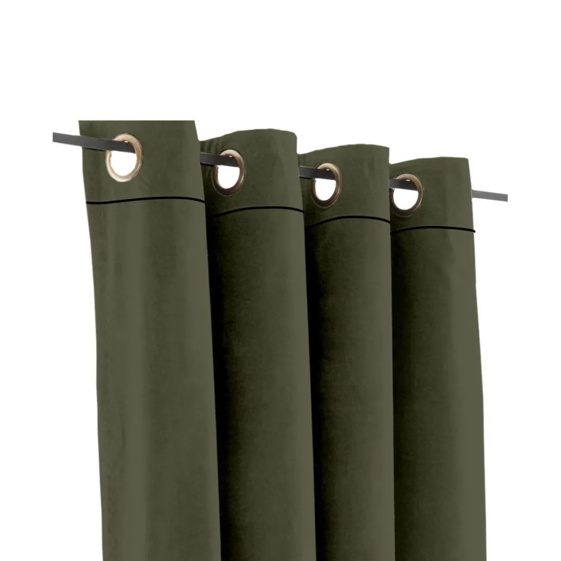 Rideau Velour occultant-isolant en Polyester 140 x 240 MATCHA Matcha
