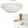 Saladier En Porcelaine Lisere Dore D25cm M4
