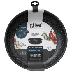 Sauteuse aluminium pressé amovible 28 cm