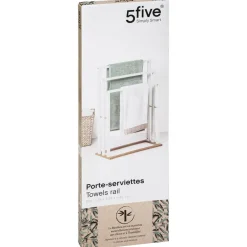 Sèche Serviette en Bambou Blanc