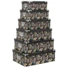 Set 6 boites coins noir