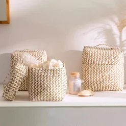 Set de 3 Boites tressées KATMA Blanc