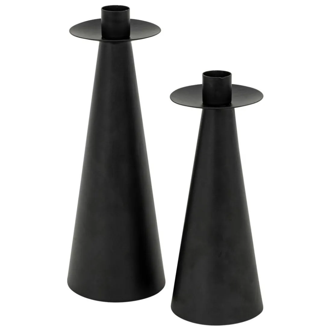 Set de 2 bougeoirs Automne métal noir