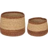 Set de 2 paniers ronds en jonc de mer
