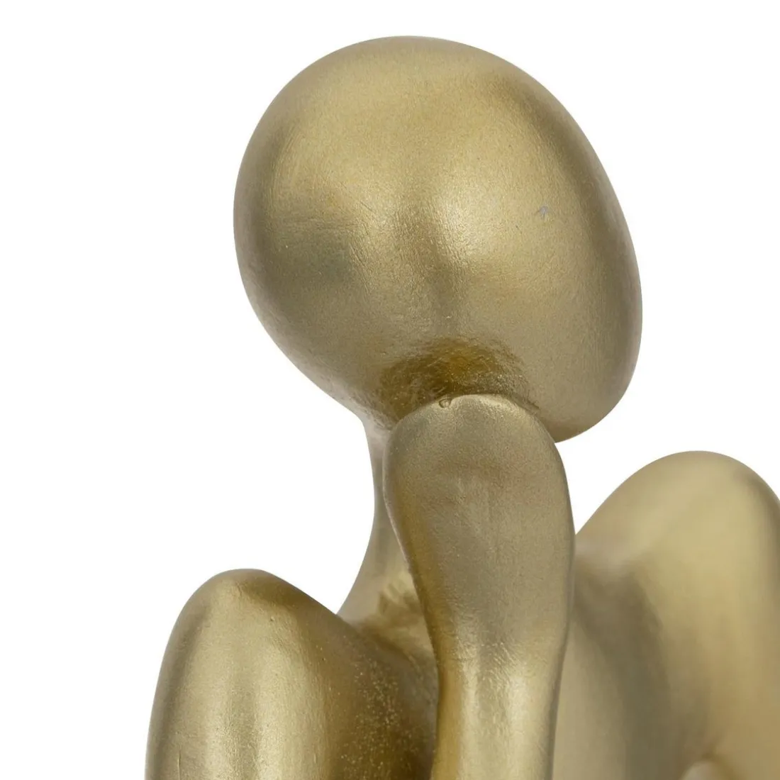 Set de 3 statuettes femme H17cm en résine doré