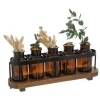 Soliflore 5 fleurs en bois