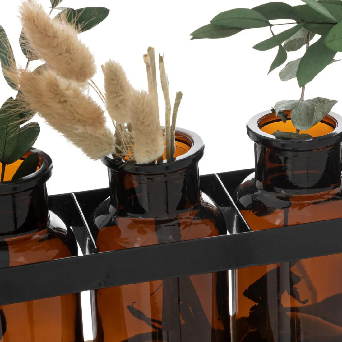 Soliflore 5 fleurs en bois