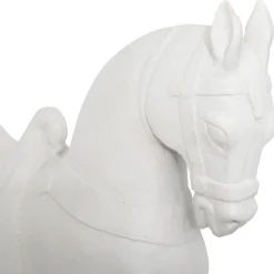 Statue cheval Little cottage Résine Blanc