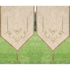 Store brodé et jour échelle - Beige