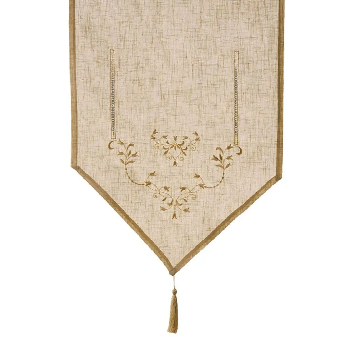 Store brodé et jour échelle - Beige