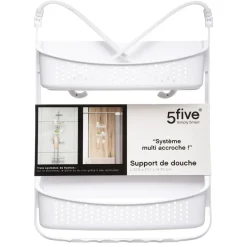 Support Douche Souple 2 Pièces Blanc