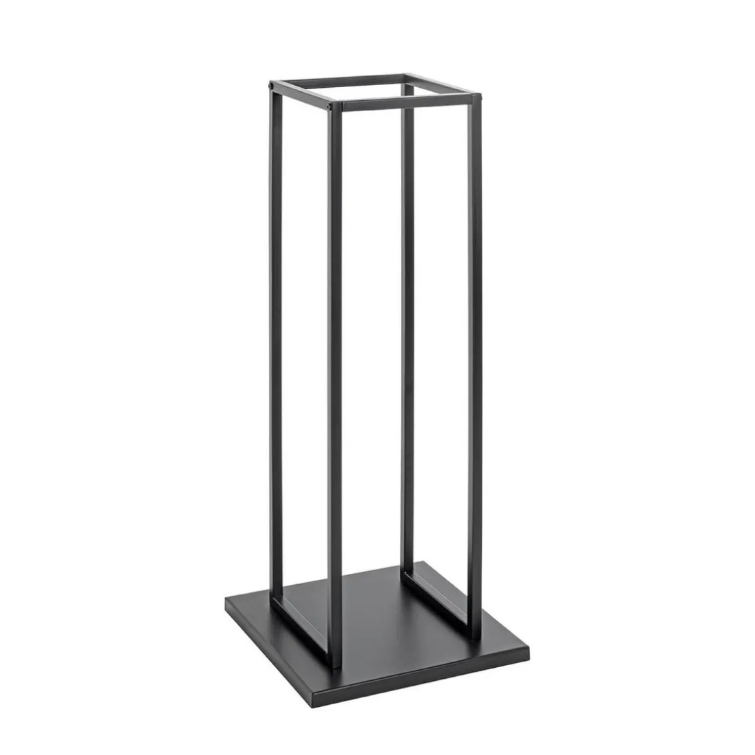 Support pour bois de cheminée noir en métal