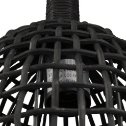 Suspension 'BENDITO' en rotin noir