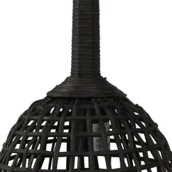 Suspension 'BENDITO' en rotin noir