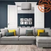 Suspension 'BUNGEE' ronde avec abat-jour gris
