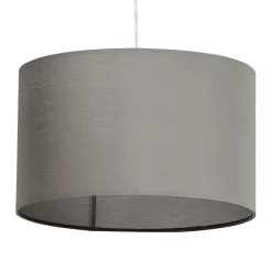 Suspension 'BUNGEE' ronde avec abat-jour gris