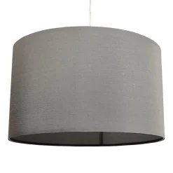 Suspension 'BUNGEE' ronde avec abat-jour gris