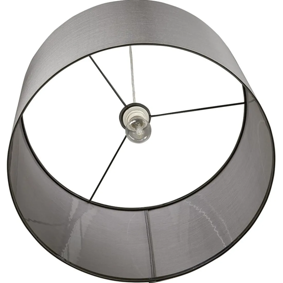 Suspension 'BUNGEE' ronde avec abat-jour gris