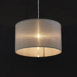 Suspension 'BUNGEE' ronde avec abat-jour gris