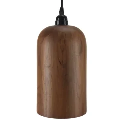Suspension forme allongée en bois de teck recyclé SIXTINE
