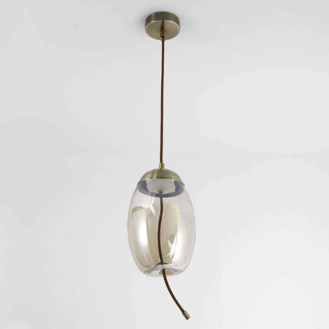 Suspension LED ODALIA Verre Transparent fumé
