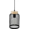 Suspension Métal / Bois Noir Zely