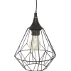 Suspension métal fil D19 H24 noir