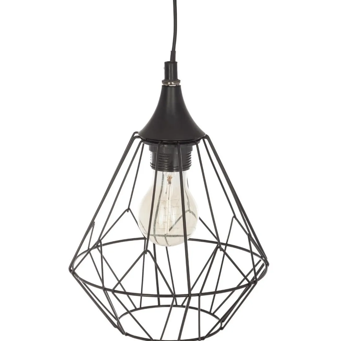 Suspension métal fil D19 H24 noir