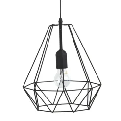 Suspension métal filaire noir