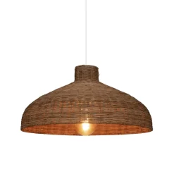 Suspension Ori naturel D58cm beige en rotin