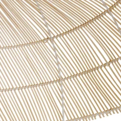 Suspension ronde 'CANUL' en rotin tressé naturel