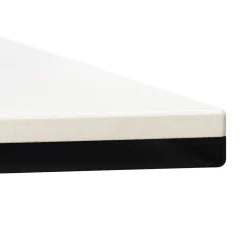 Table à diner 'MARKINA' en céramique blanche avec pied central en métal