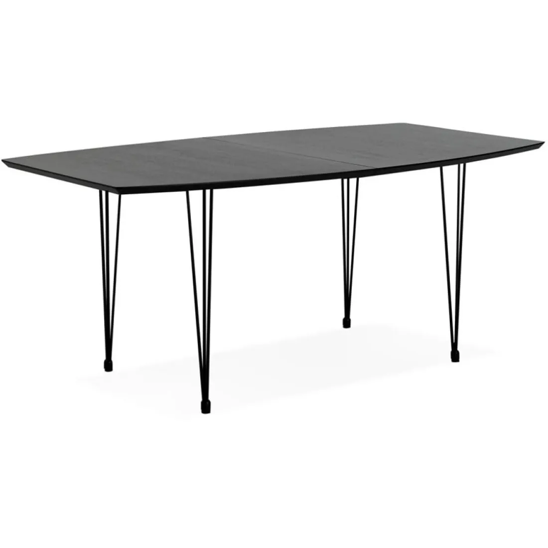 Table à dîner ou de réunion extensible 'MOTUS' noire