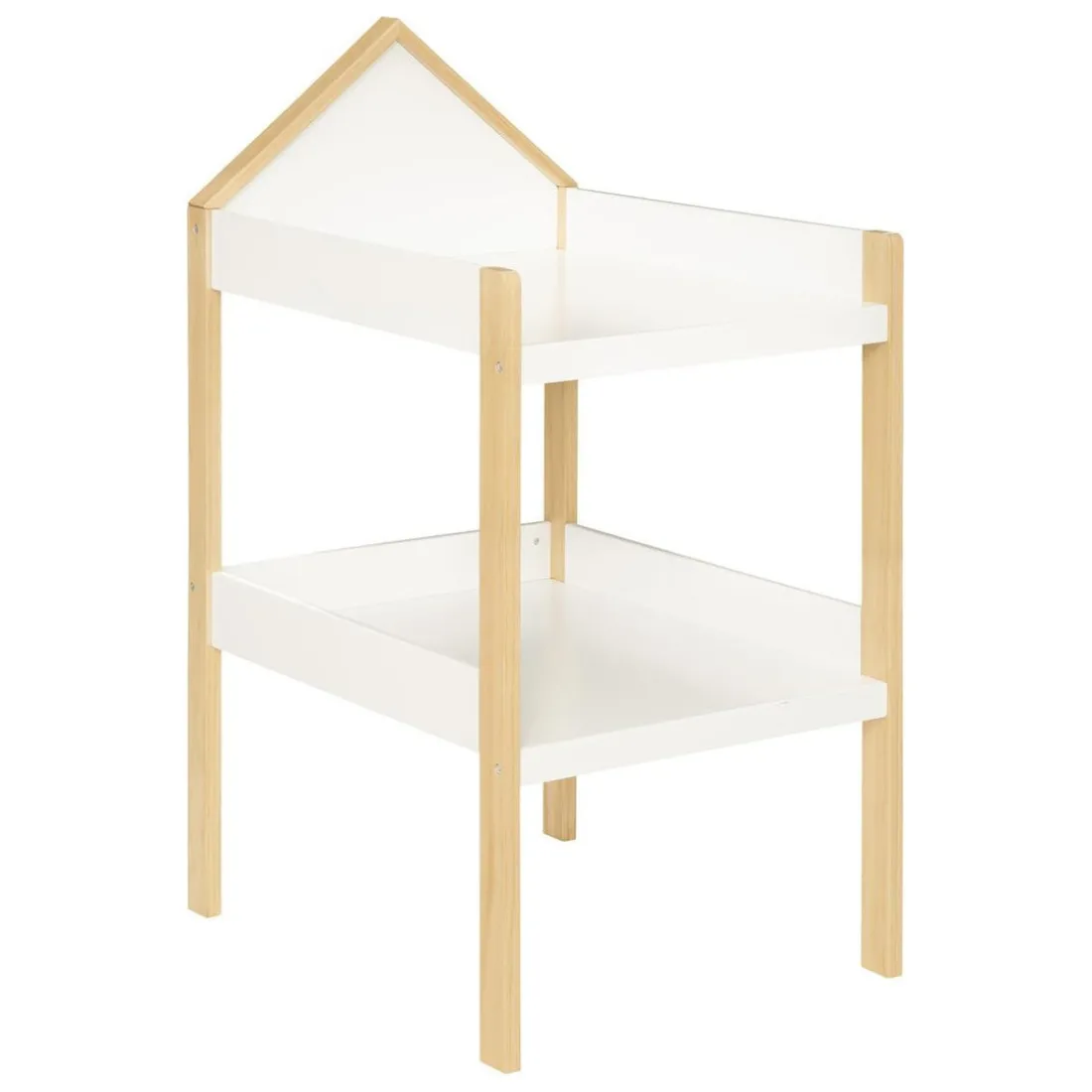 Table à langer bébé, bois, blanc