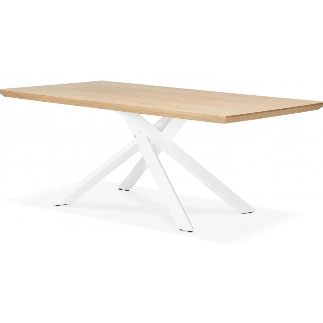 Table à Manger Couleur Naturel Métal Blanc ROYALTY