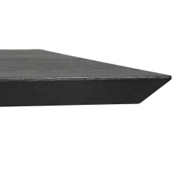 Table à manger design 'WALABY' en bois noir avec pied central en métal
