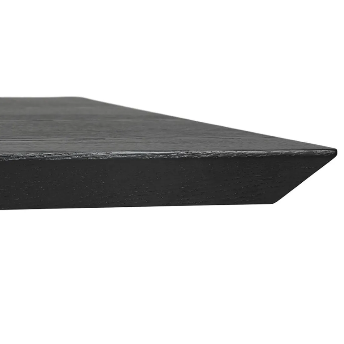 Table à manger design 'WALABY' en bois noir avec pied central en métal