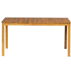 Table à manger intérieur extérieur 6 personnes en acacia Marron