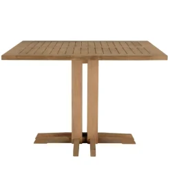 Table à manger jardin carrée teck recyclé KALLY