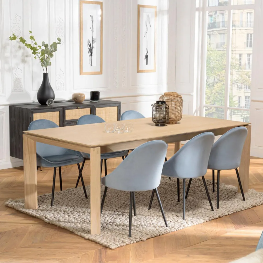 Table à manger MAXENCE 220/300 pieds bois