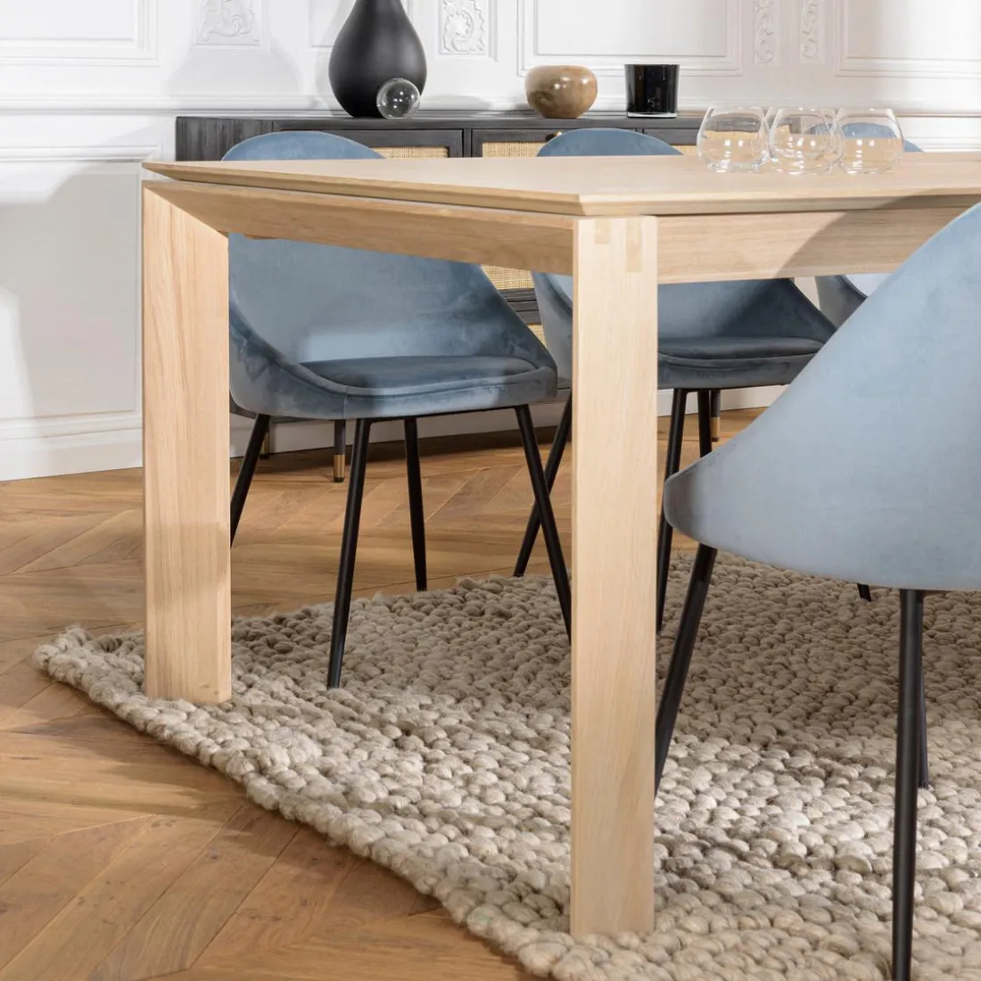 Table à manger MAXENCE 220/300 pieds bois