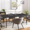 Table à Manger Noire 200 x 100 cm Pin Vieilli YANIS