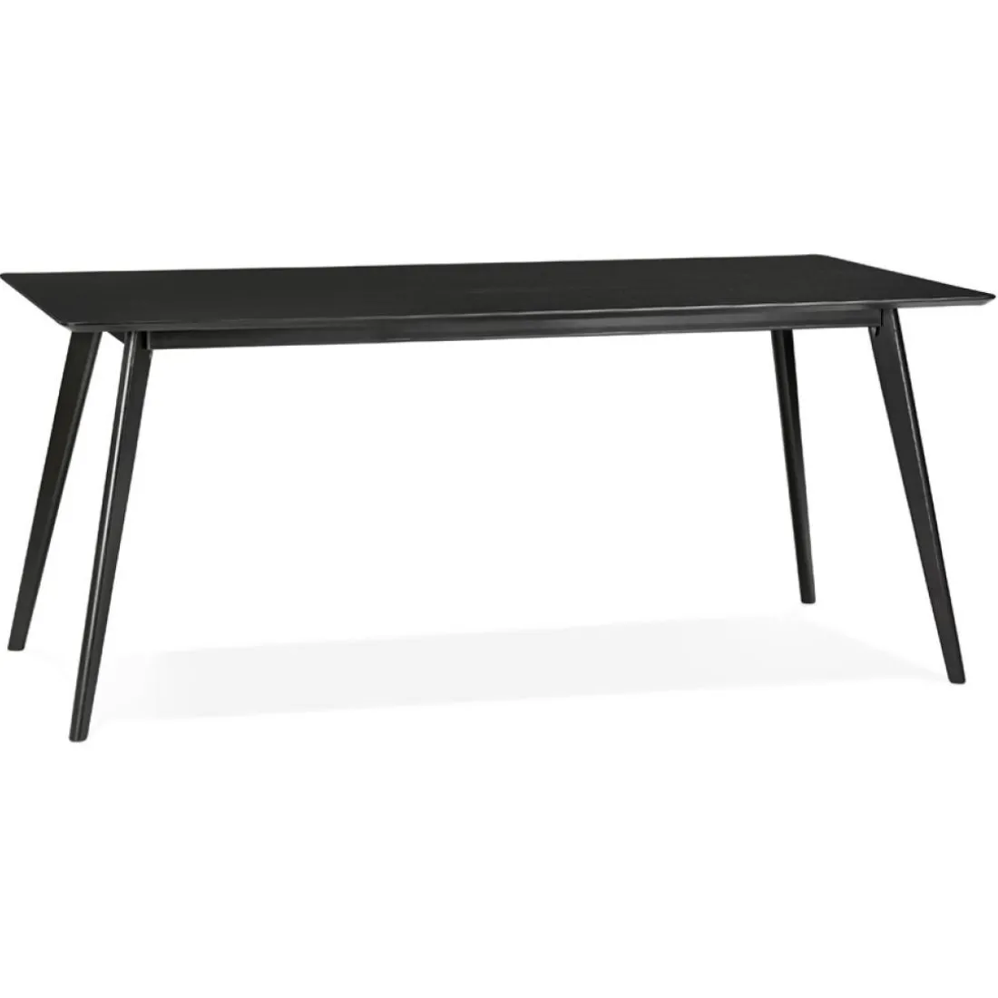 Table à manger ou bureau design 'BARISTA' en bois noir