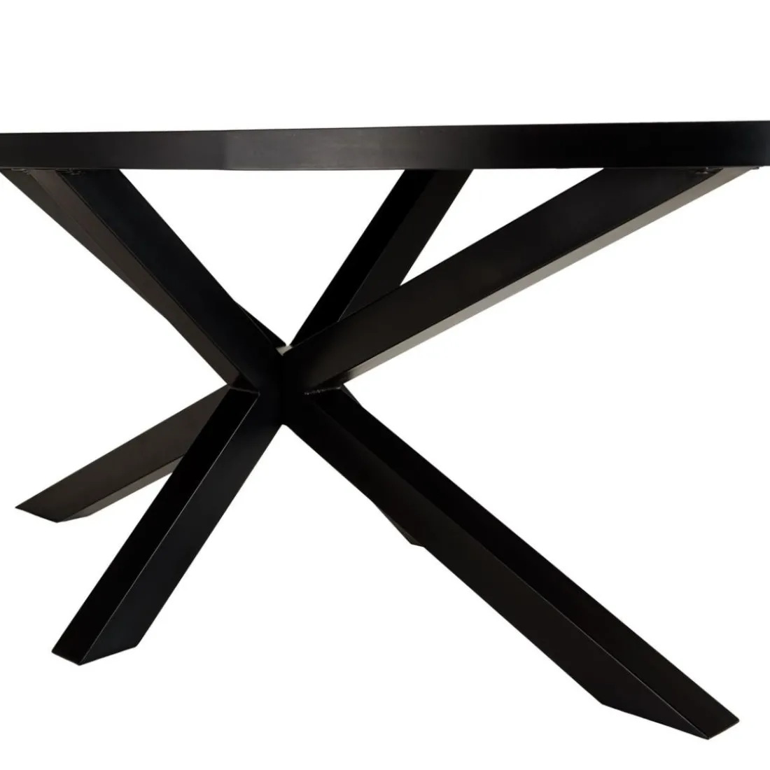 Table à manger ovale couleur rouille et effet pierre BASILE