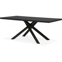 Table à Manger Piétement en Métal Noir POTZ Noir